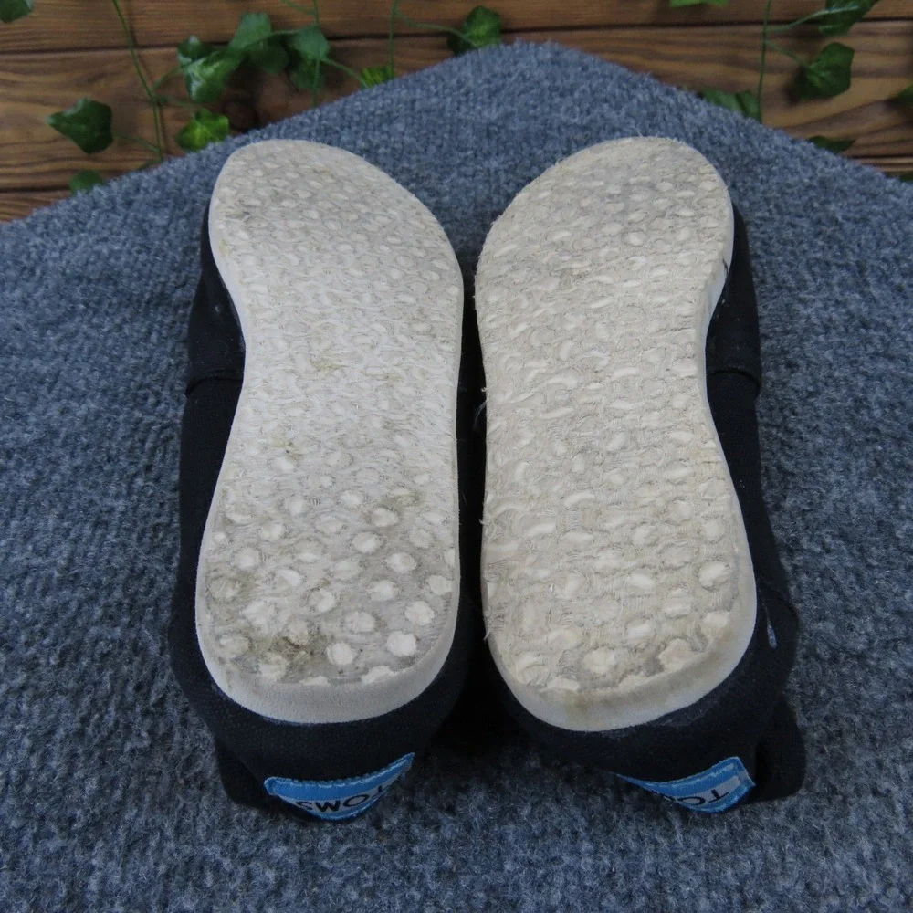 TOMS‎ Classic Alpargata Women's Black Canvas Slip-On Shoes Size 6 Casual